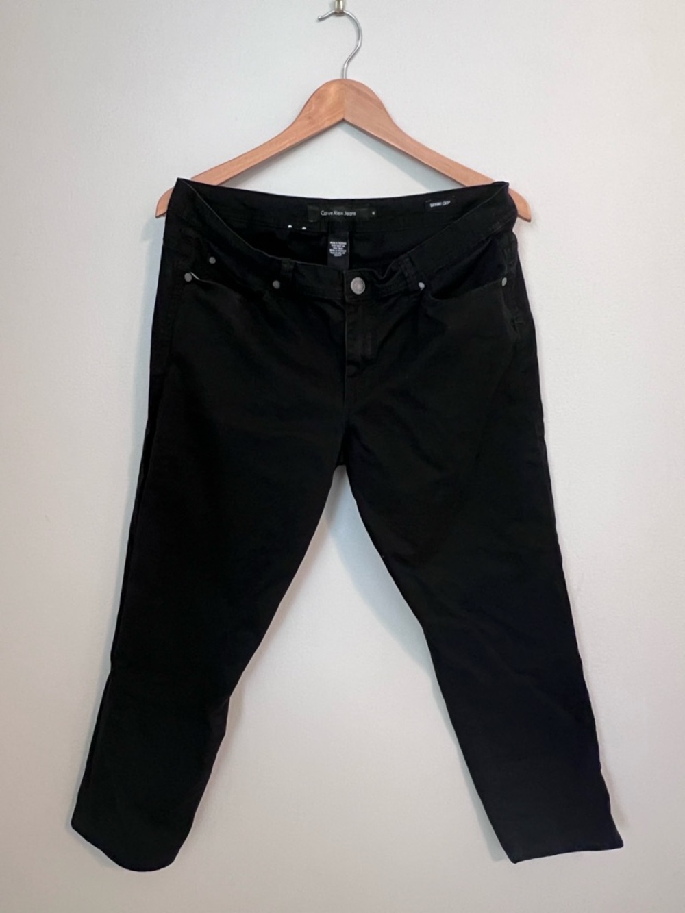 Calvin Klein | Black Skinny Crop Pants | Women’s Size 14 | Mid Rise Stretch